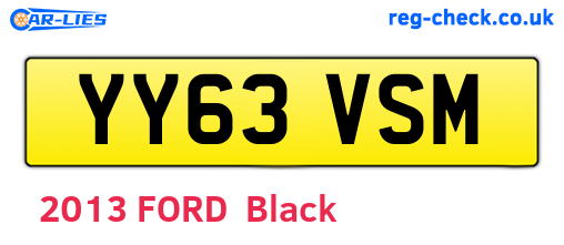 YY63VSM are the vehicle registration plates.