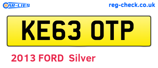 KE63OTP are the vehicle registration plates.