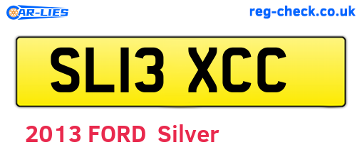 SL13XCC are the vehicle registration plates.