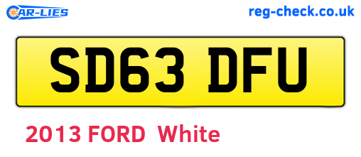 SD63DFU are the vehicle registration plates.