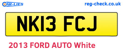 NK13FCJ are the vehicle registration plates.