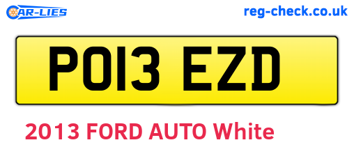 PO13EZD are the vehicle registration plates.