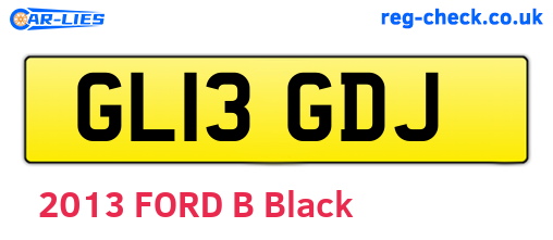 GL13GDJ are the vehicle registration plates.