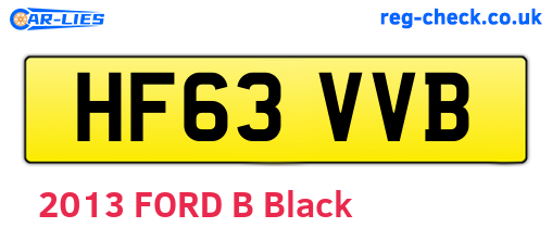 HF63VVB are the vehicle registration plates.