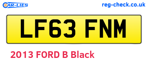 LF63FNM are the vehicle registration plates.