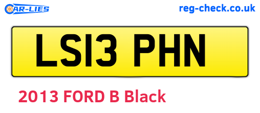 LS13PHN are the vehicle registration plates.