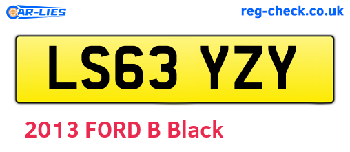 LS63YZY are the vehicle registration plates.