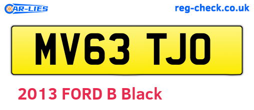 MV63TJO are the vehicle registration plates.