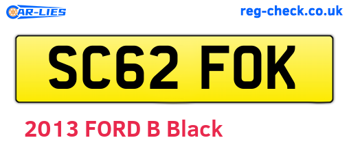 SC62FOK are the vehicle registration plates.