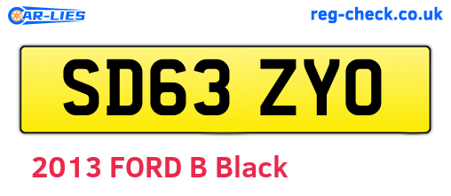 SD63ZYO are the vehicle registration plates.