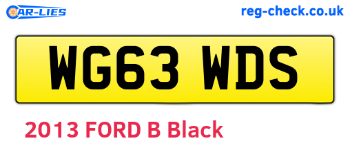 WG63WDS are the vehicle registration plates.