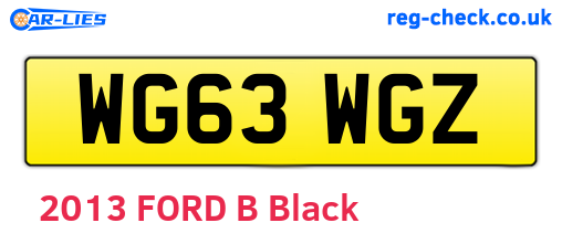 WG63WGZ are the vehicle registration plates.