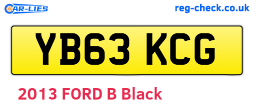YB63KCG are the vehicle registration plates.
