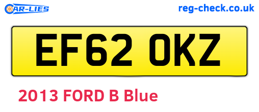 EF62OKZ are the vehicle registration plates.