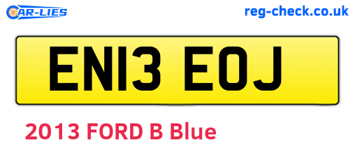 EN13EOJ are the vehicle registration plates.