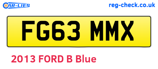 FG63MMX are the vehicle registration plates.