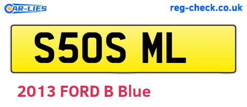 S50SML are the vehicle registration plates.
