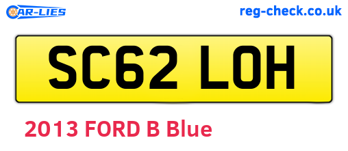 SC62LOH are the vehicle registration plates.