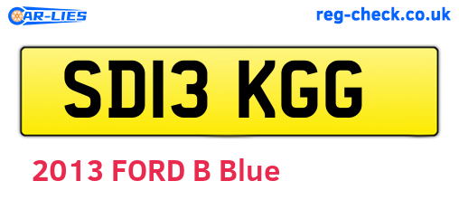 SD13KGG are the vehicle registration plates.