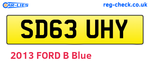 SD63UHY are the vehicle registration plates.