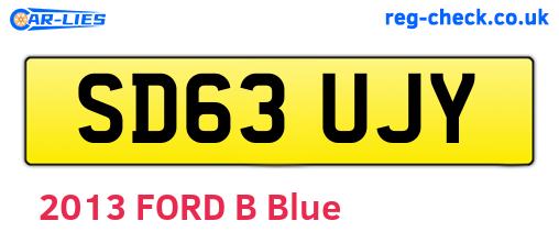 SD63UJY are the vehicle registration plates.