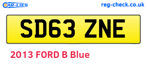 SD63ZNE are the vehicle registration plates.