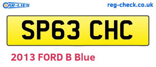 SP63CHC are the vehicle registration plates.