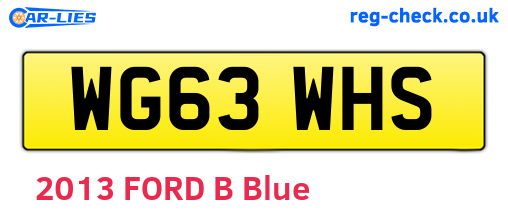 WG63WHS are the vehicle registration plates.