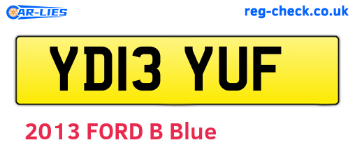 YD13YUF are the vehicle registration plates.