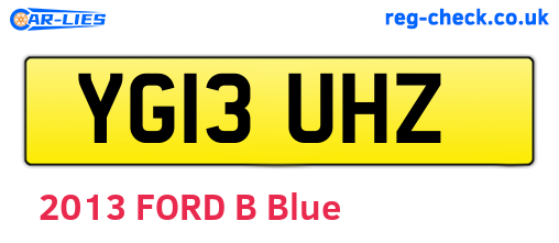 YG13UHZ are the vehicle registration plates.