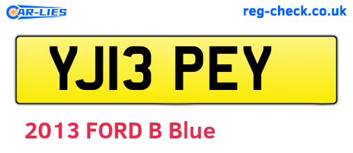 YJ13PEY are the vehicle registration plates.
