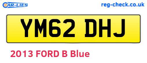 YM62DHJ are the vehicle registration plates.