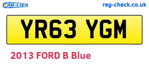 YR63YGM are the vehicle registration plates.