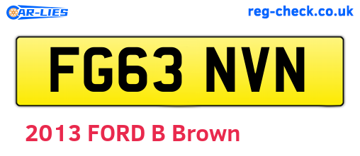 FG63NVN are the vehicle registration plates.