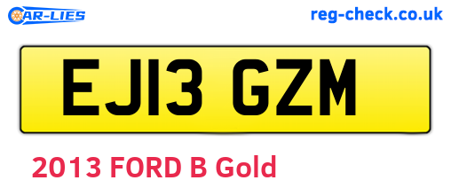 EJ13GZM are the vehicle registration plates.