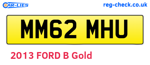 MM62MHU are the vehicle registration plates.