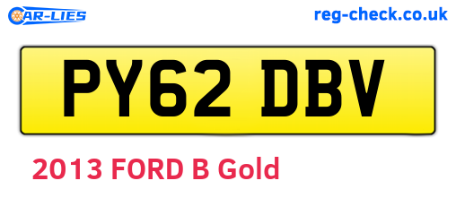PY62DBV are the vehicle registration plates.
