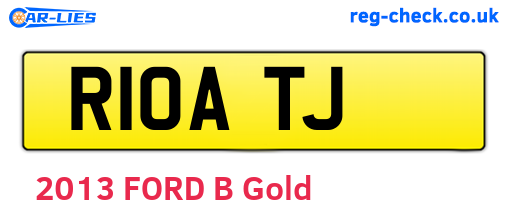 R10ATJ are the vehicle registration plates.