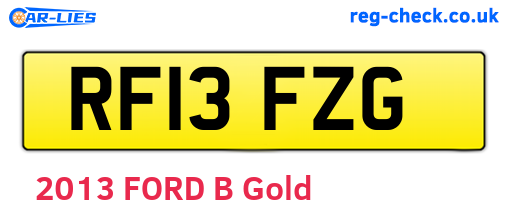 RF13FZG are the vehicle registration plates.
