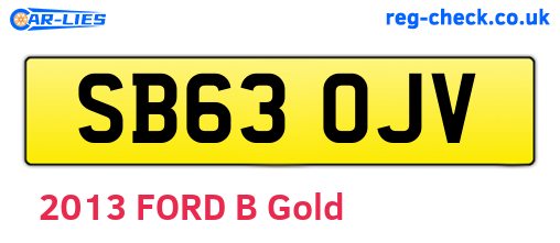 SB63OJV are the vehicle registration plates.