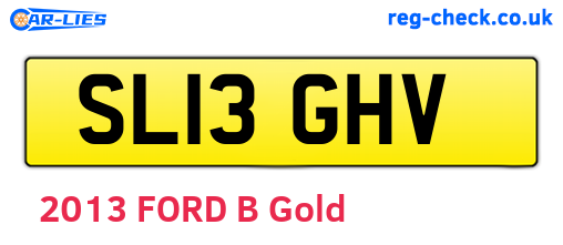 SL13GHV are the vehicle registration plates.