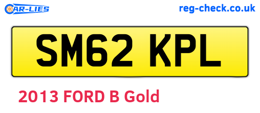 SM62KPL are the vehicle registration plates.