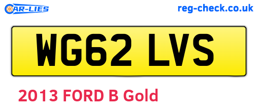 WG62LVS are the vehicle registration plates.