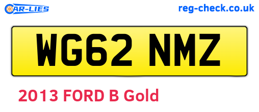 WG62NMZ are the vehicle registration plates.