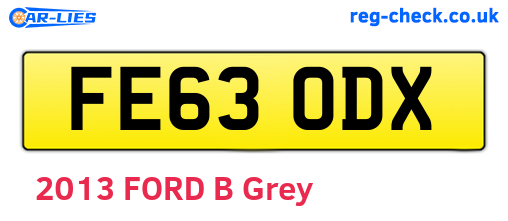 FE63ODX are the vehicle registration plates.