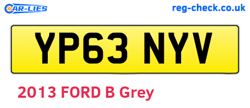 YP63NYV are the vehicle registration plates.