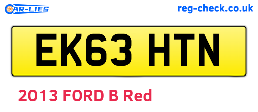 EK63HTN are the vehicle registration plates.