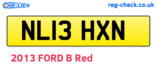 NL13HXN are the vehicle registration plates.
