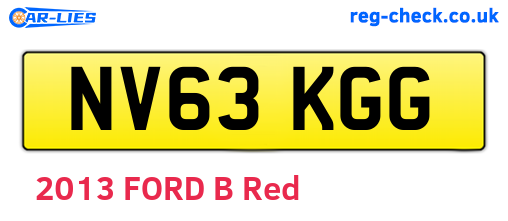 NV63KGG are the vehicle registration plates.