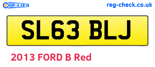 SL63BLJ are the vehicle registration plates.